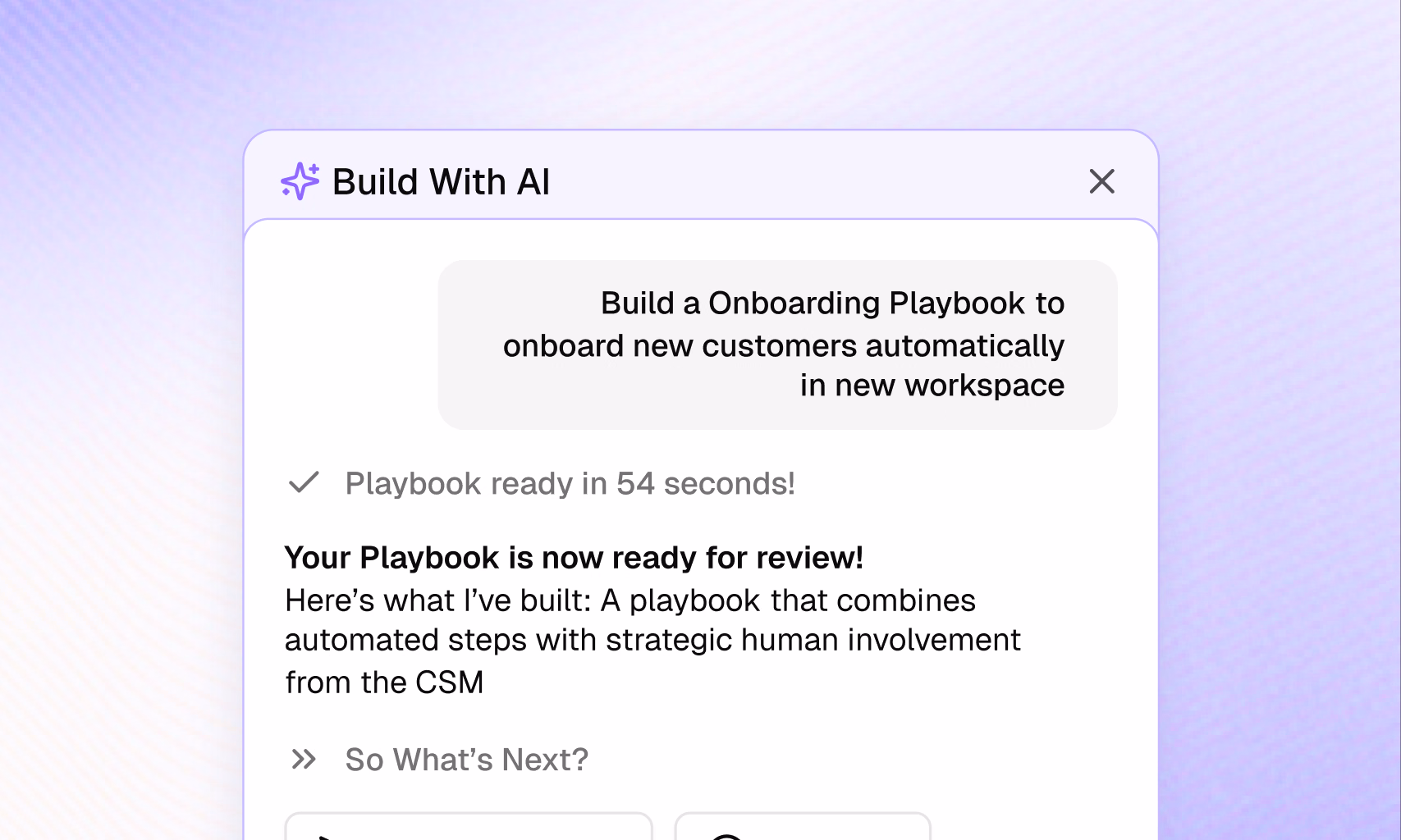 Build With AI dialog researching the account gap